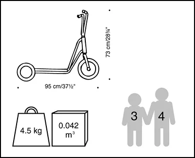 Roller mit 1 Hinterrad