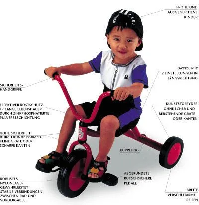 Tricycle with solid loading area
