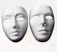 Neutralmaske weiß, weiblich