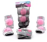 Protektoren Set grau / rosa