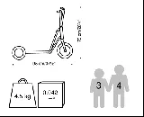 Scooter with one back wheel