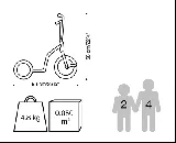 Tricycle scooter with 2 back wheels